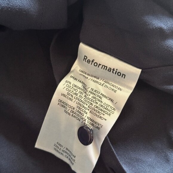 NEW Reformation Valetta Two Piece Matching Skirt Set in Navy Blue | size 4 - Picture 11 of 12